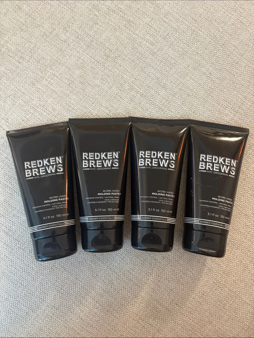 Brand New Redken Brews Work Hard Molding Paste - Black Tubes